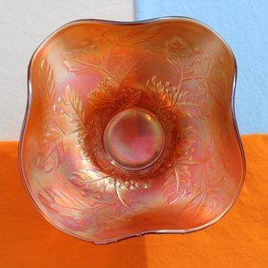 Fenton Fluted Marigold Holly Bowl